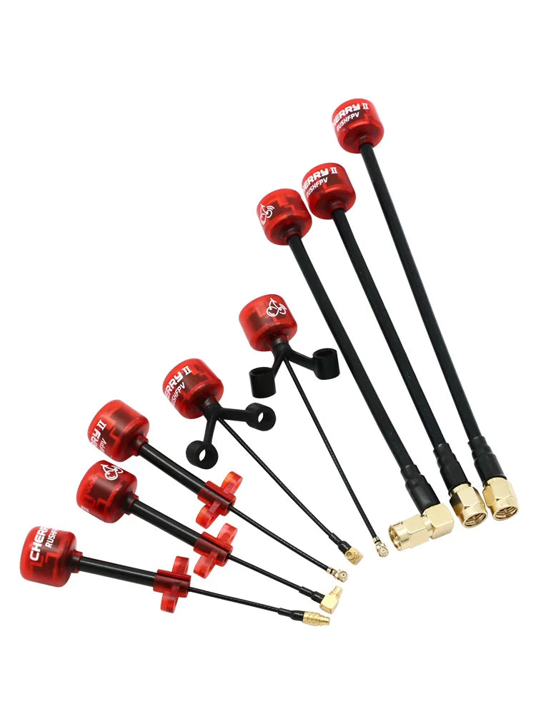 RUSHFPV Cherry 2 II 5.8G FPV Antenna — LHCP/RHCP SMA UFL IPEX MMCX for Freestyle Analog & Digital Drones