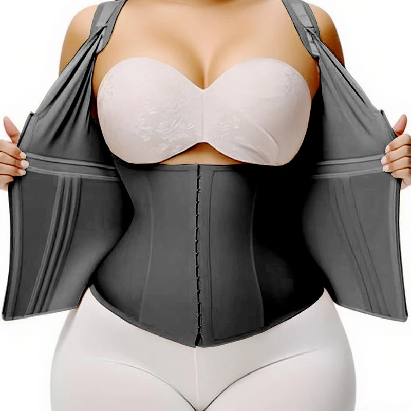 AfruliA XXXS Colombian Fajas – High Compression Vest Waist Trainer Corset with Zipper & Hook, Flat Belly Slimming Body Shaper