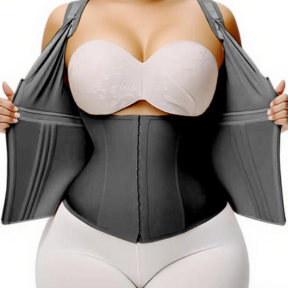 AfruliA XXXS Colombian Fajas – High Compression Vest Waist Trainer Corset with Zipper & Hook, Flat Belly Slimming Body Shaper