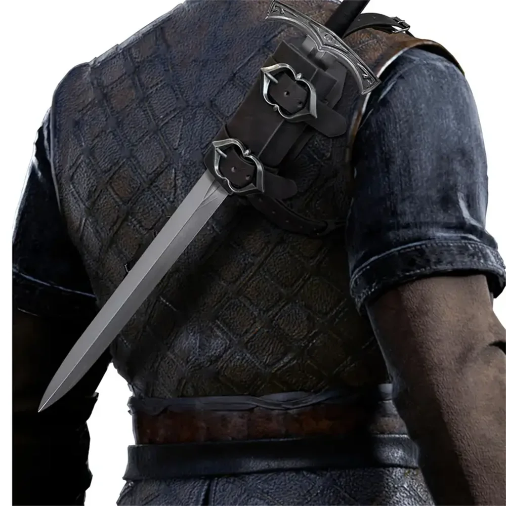 Medieval Viking & Pirate Leather Belt – Sword, Axe, Mace, and Tomahawk Holder with Metal Rings for LARP