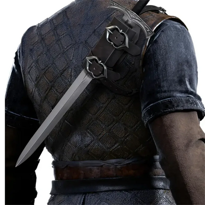 Medieval Viking & Pirate Leather Belt – Sword, Axe, Mace, and Tomahawk Holder with Metal Rings for LARP