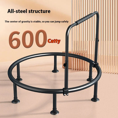 Household Indoor Trampoline – Foldable Thickened Steel Pipe Bounce Bed for Kids and Adults
