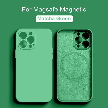 MagSafe Magnetic Silicone Case - Original Wireless Charging Cover for iPhone 15 14 13 12 11 Pro Max Mini X XR XS 8 Plus