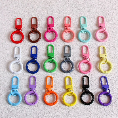 5/10/30pcs Lobster Clasp Key Rings - Colored Spring Buckle Hooks for DIY Jewelry, Keychains & Bag Accessories