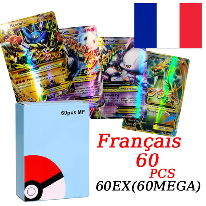 French VMAX V EX GX MEGA Trading Cards - Collectible Battle Trainer Cards and Christmas Gift Set