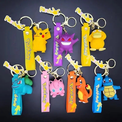 Kawaii Pokemon Key Ring – Pikachu, Charmander, Psyduck Cartoon Pendant
