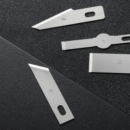 10pcs Non-Slip Metal Craft Knife Blades – Precision Engraving & Cutter Tools for PCB Repair & Mobile Phone Scalpel