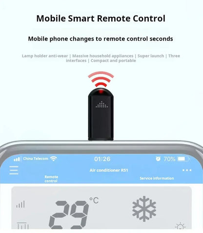 Smartphone Infrared Transmitter Adapter – Type-C Remote Control for TV via Smart App