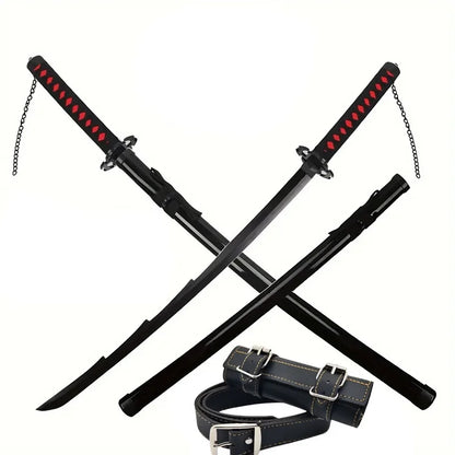 Fashion PU Leather Cosplay Sword Holder Belt – Samurai Anime Costume Accessory for Secure Sword Carry & Roleplay Outfit