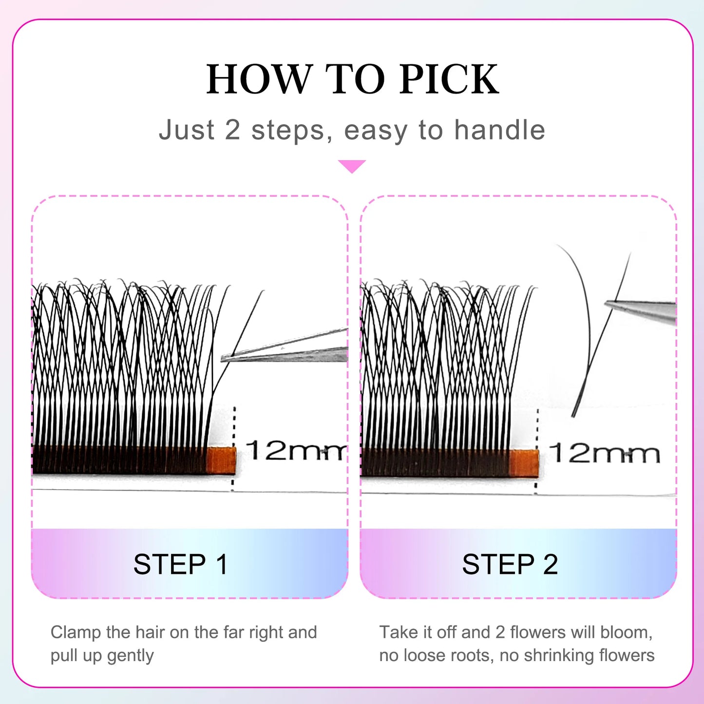 CoMango Faux Mink Eyelashes Extensions – 1D/2D/Y, C/D Curl Natural Russian Volume Soft PBT Lashes