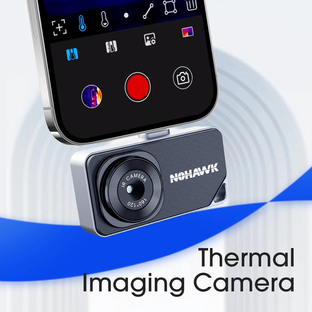 USB-C Thermal Camera for iOS & Android - 320×240 Super Resolution, 160×120 IR Thermal Imager, -4°F to 842°F Temperature Range