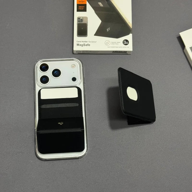 Spigen MagSafe Folding Card Holder - Phone Stand & Card Wallet for iPhone
