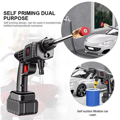 Household Wireless High-Pressure Car Washing Machine - EU High-Pressure Water Gun for Efficient and Convenient Car Cleaning