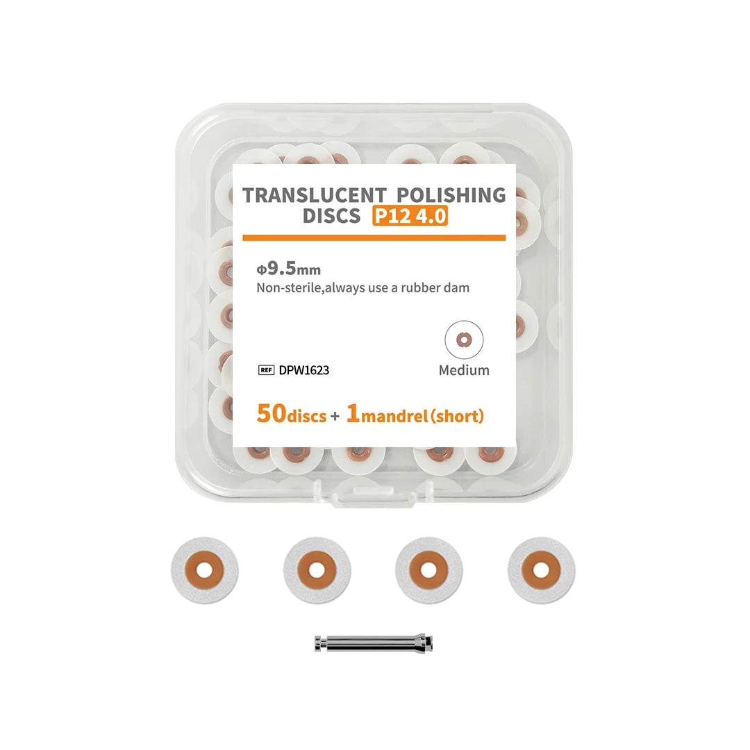 Dental Polishing Disc Kit - 40/50pcs Finishing & Refining Discs with Mandrel for Composite Restoration