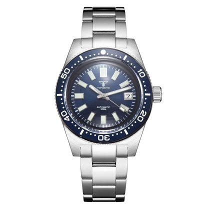 Tandorio 41mm 62MAS Automatic Diver's Watch – NH35A, 300M Water Resistance, Ceramic Bezel, Green Lume, Sapphire Glass