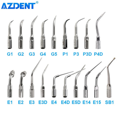 AZDENT Dental Ultrasonic Scaler Tips – Scaling, Periodontics, Endo, Perio Tips for EMS, Woodpecker, DTE, NSK, SATELEC Scalers