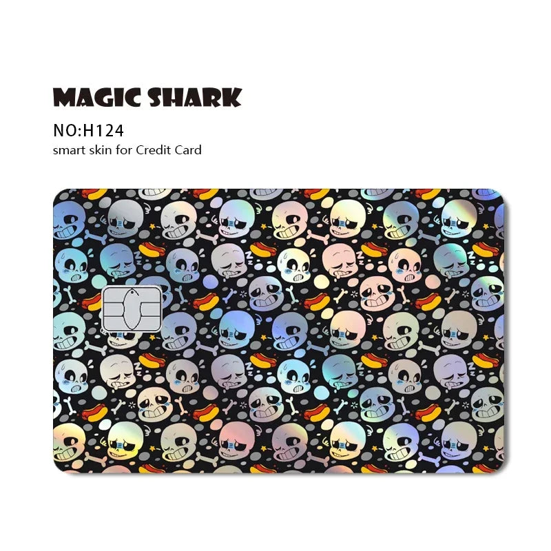 Magic Shark Evil FBI Holographic Laser Money & Card Sticker – Shiny Credit, Bank, Debit Film Cover