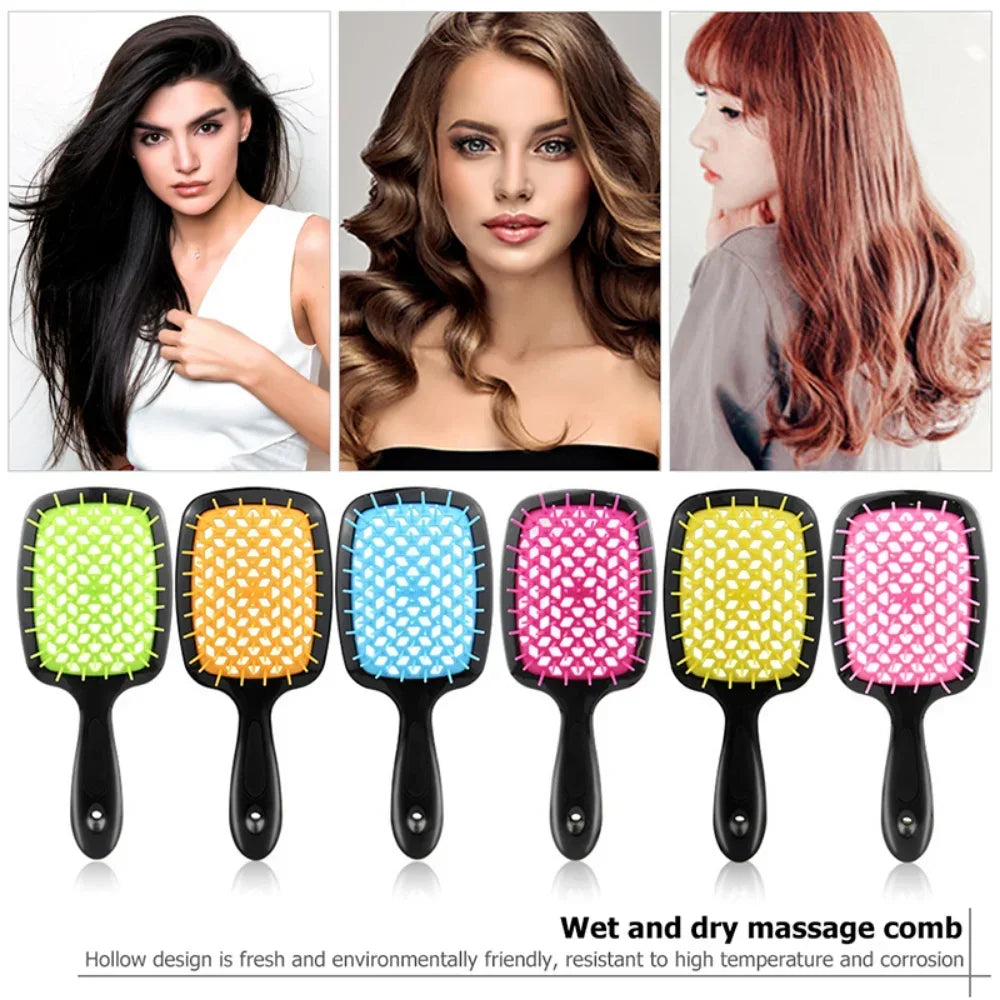 Tangled Hair Comb - Detangling & Massage Brush for Wet Curly Hair - Salon Styling Tool