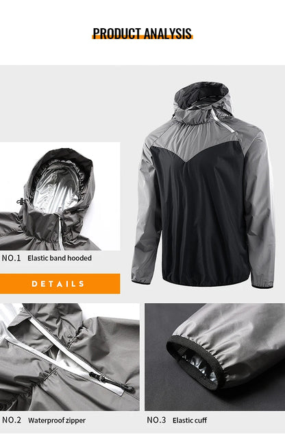 Unisex Sauna Suit Gym Set – Full Body Sweating Sportswear for Men & Women, Boxing, Running, Fitness & Weight Loss Tracksuit