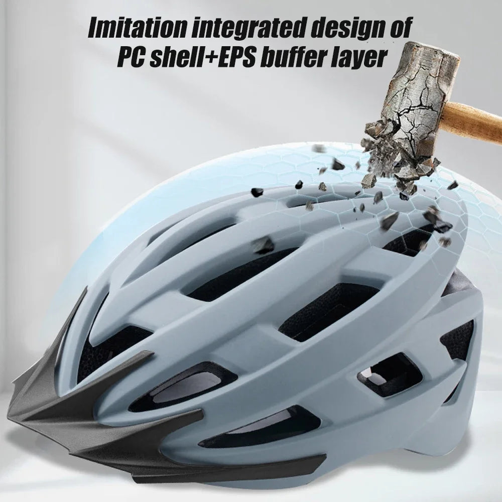 Bike Helmet for Adults - Lightweight with Adjustable Side & Chin Strap, Fits 58-62cm, Men & Women Cycling Accessories