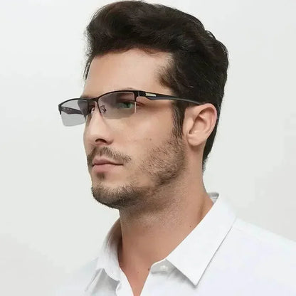 Smart Photochromic Reading Glasses for Men – 2-in-1 Trendy Unisex Presbyopia Sunglasses +1.0 +1.5