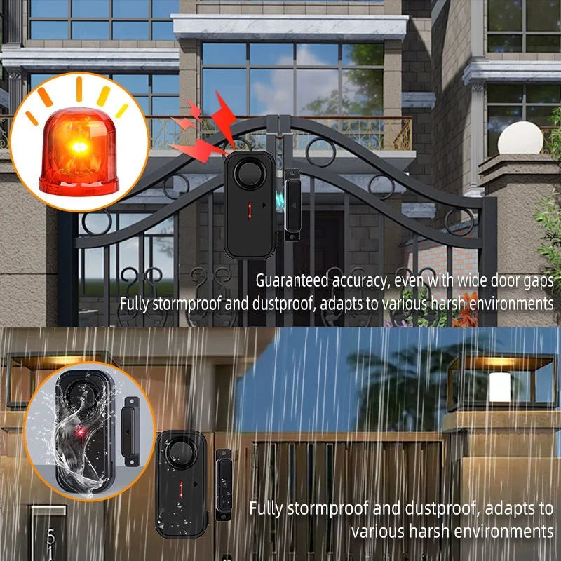 108dB Anti-Theft Door & Window Alarm Sensor – Magnetic Burglar Alert Security System for Home & Office Protection, Window Monitor Doorbell Alarm
