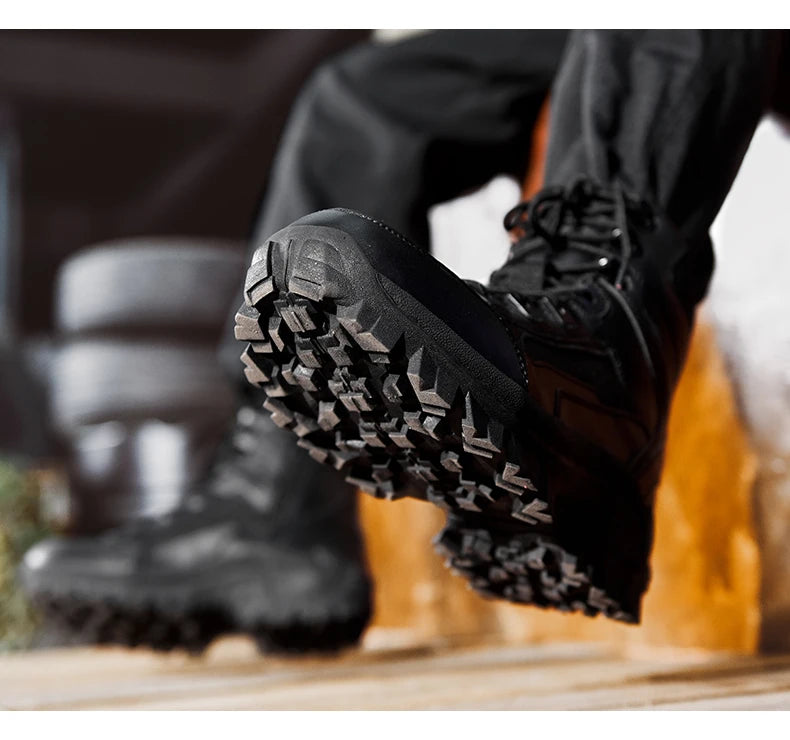 Men's Outdoor Hiking Boots - Desert Tactical Military Boots, Special Forces Anti-Slip & Warm Work Boots
