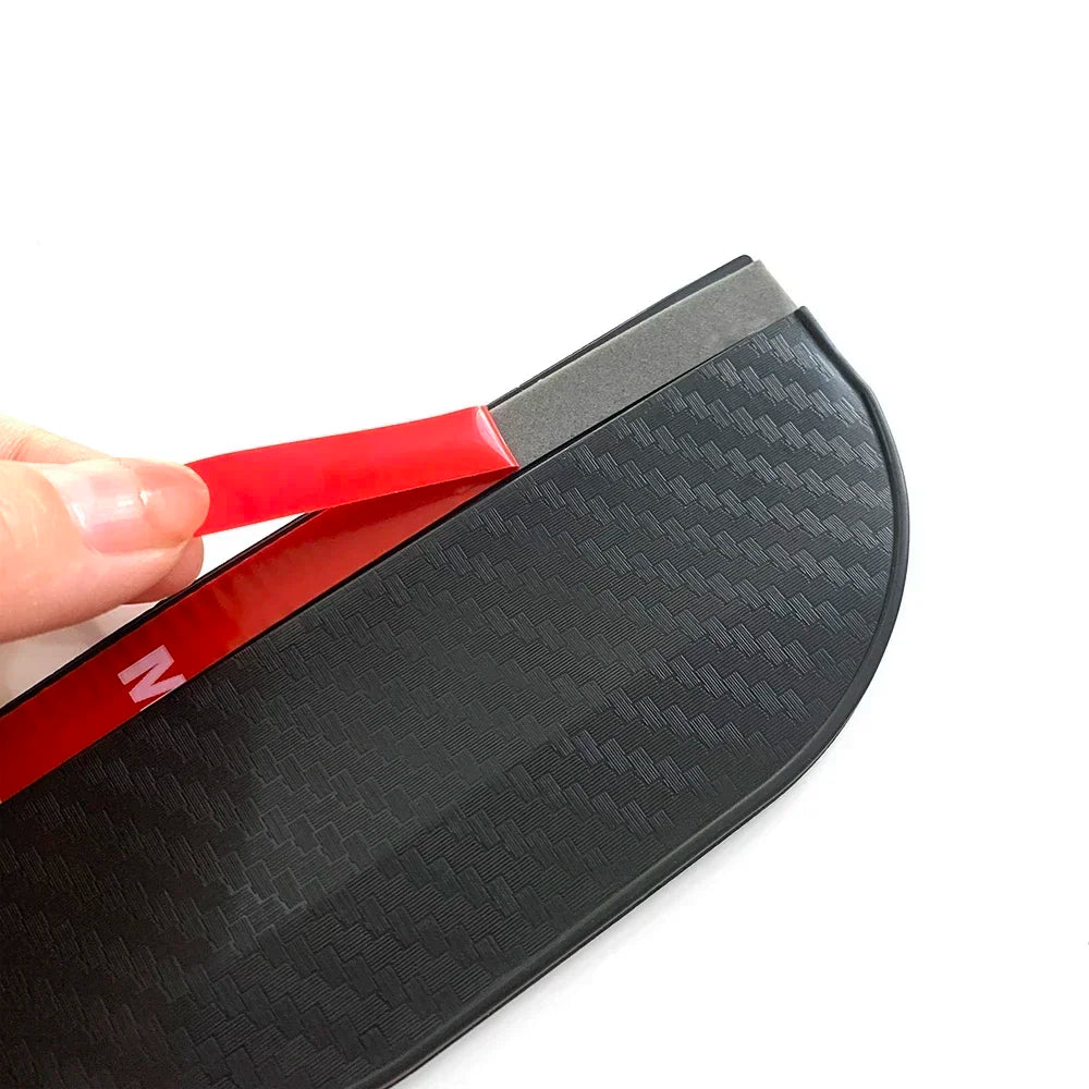 2PCS Carbon Fiber Car Rearview Mirror Rain & Sun Shields – Clear Vision Protector