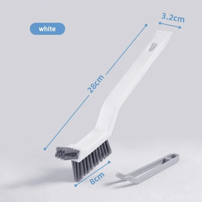 2-in-1 Corner and Gap Cleaning Brush - Multipurpose Bathroom, Floor Tile, and Grout Scrubbing Tool