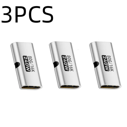 USB-C Female-to-Female Adapter – PD 3.1 240W Fast Charging, 80Gbps Data Transfer, 16K 60Hz Video Support Connector