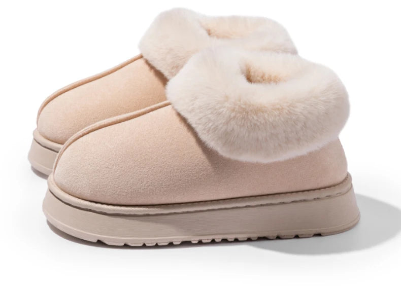 2024 Women's Fashion Snow Boots – Fluffy Plush Faux Fur Winter Slippers, Cozy Indoor Shoes for Men & Women