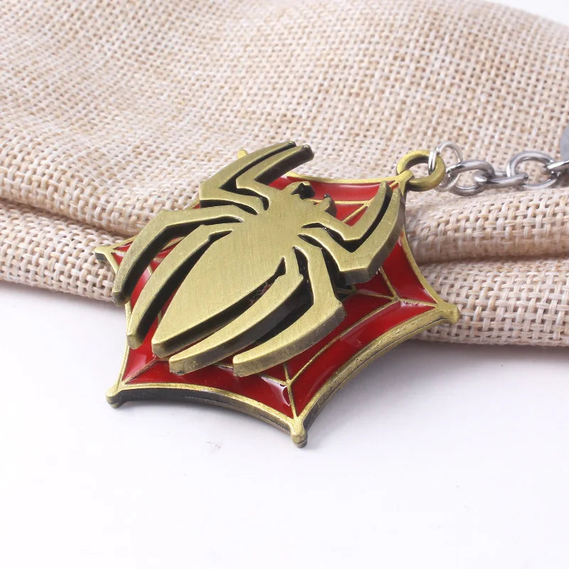 Rotatable Spider Blade Keychain - Creative Cosplay Backpack Charm for Men & Women