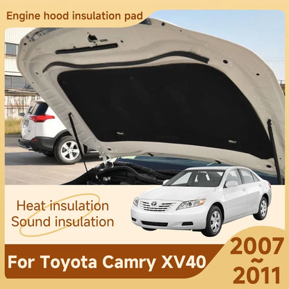 Toyota Camry XV40 Hood Insulation Pad - Engine Soundproof Cotton Cover for 2007–2011 Models