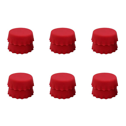 2/6/12pcs Silicone Beer Bottle Caps – Preservative Covers for Wine, Vinegar, Soy, and Cocktail Bottles