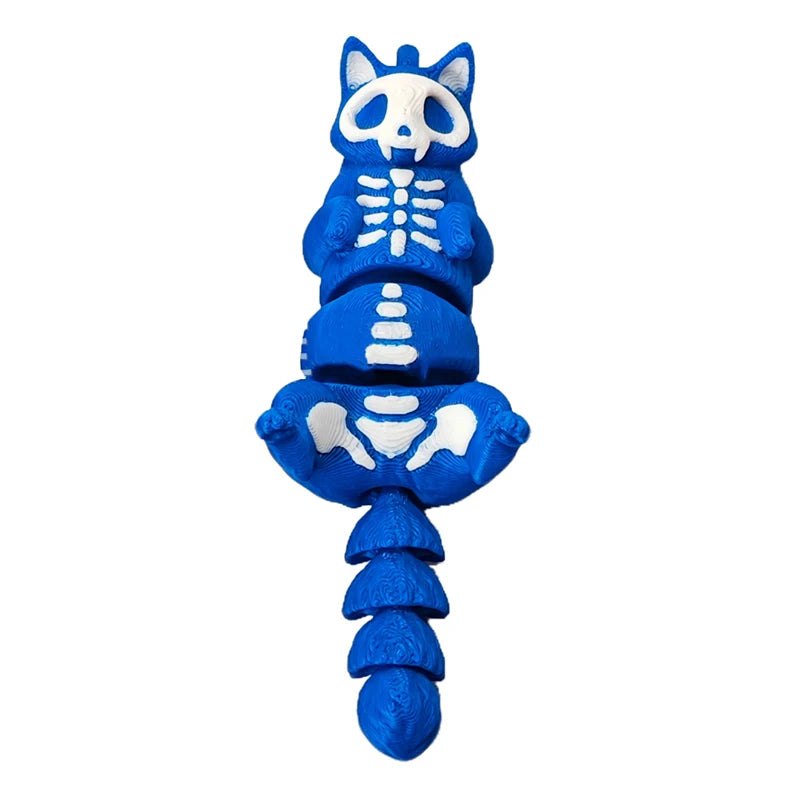 Personalized Skeleton Cat 3D Keychain – Backpack & Car Charm, Perfect Halloween & Christmas Gift