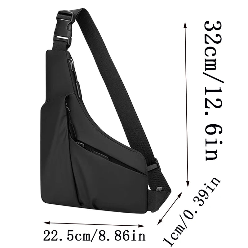 Men’s Portable Chest Bag – Lightweight Asymmetrical Crossbody for Outdoor Sports, Travel, Hiking & Daily Use