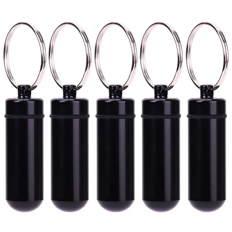 Portable Mini Travel Pill Box – Waterproof Medicine Capsule Container with Keychain for First Aid & Daily Use