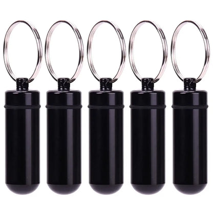 Portable Mini Travel Pill Box – Waterproof Medicine Capsule Container with Keychain for First Aid & Daily Use