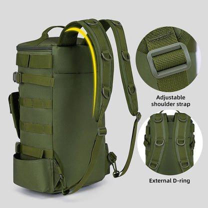 Tactical Fishing Backpack – Multifunctional Tackle Bag with Rod Holders, Molle Storage for Fishing, Camping & Hiking