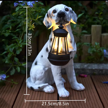 Solar Puppy Garden Decoration - Outdoor Simulation Dog Figurine for Patio, Entrance, Villa & Lawn Decor