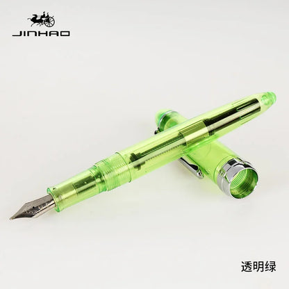 JINHAO 992 Fountain Pen 0.5mm — 12 Color Options, Silver Clip, Student Writing & Office Supplies