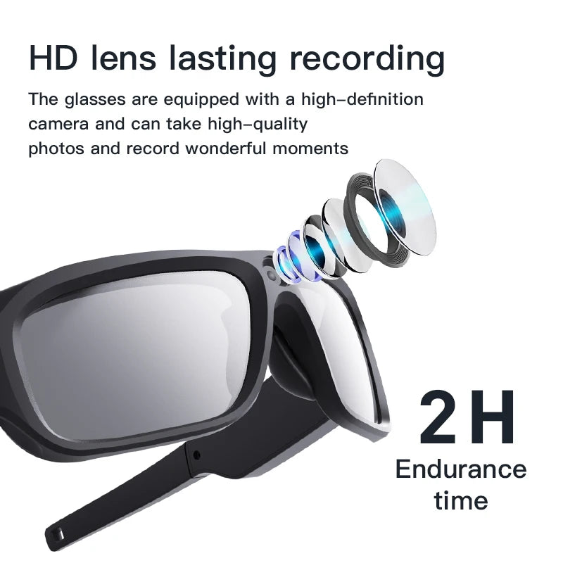 4K HD Glasses Camera – Smart Eyewear Camcorder for Driving, Cycling & Outdoor Video Recording
