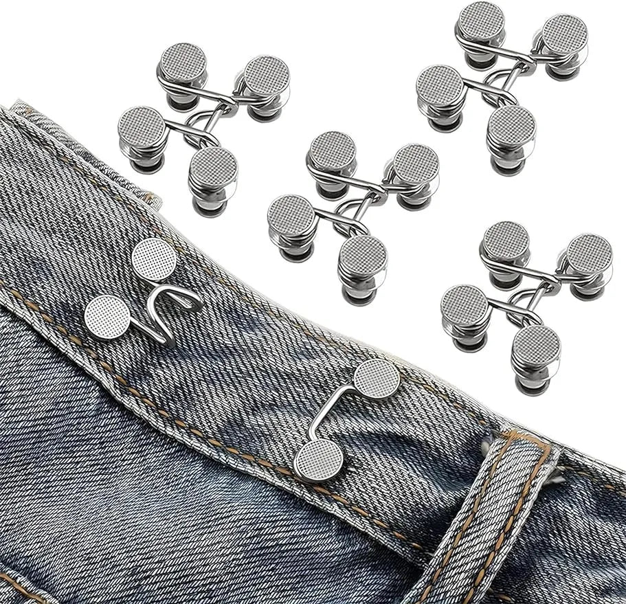 Jeans Button Waist Tightener - Adjustable Pants Button Pins for a Smaller Waist