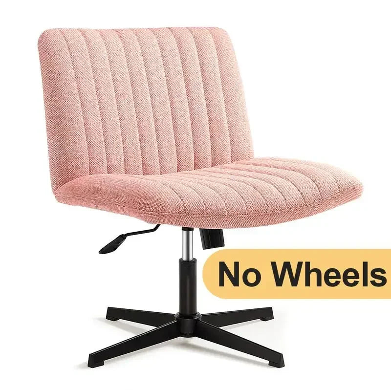 Joyfinity Plus Size Criss Cross Office Chair - Armless Swivel Modern Desk Chair for Home