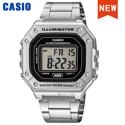 Casio W-218 Series Digital Sports Watch - Waterproof Outdoor Multifunction Electronic Wristwatch