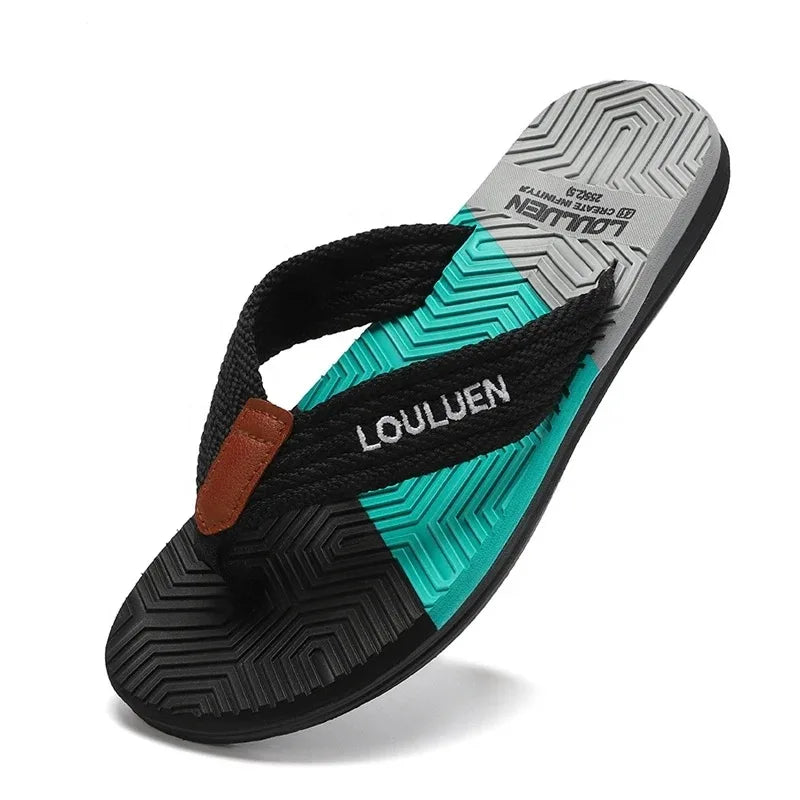 2023 Men’s Flip Flops – Trendy Anti-Skid Casual Beach Slides, Outdoor & Household Sandals
