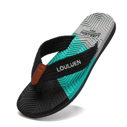 2023 Men’s Flip Flops – Trendy Anti-Skid Casual Beach Slides, Outdoor & Household Sandals
