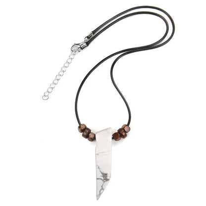 Men's Vintage Rectangle Obsidian Pendant Necklace – Natural Tiger Eye & Labradorite Gem, Leather Rope Braid Healing Jewelry