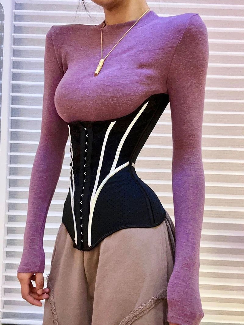 5XS-4XS Latex Rubber Waist Trainer – High Compression 25 Steel Bone Corset Shapewear, Belly Body Shaper Fajas Colombian Girdle Belt