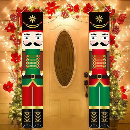 Christmas Hanging Door Banner – Antithetical Couplet Wall Decoration for Merry Christmas 2026 Party & Xmas Gift